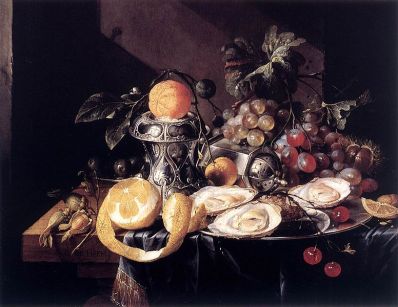 Cornelis de Heem - Still-Life with Oysters, Lemons and Grapes